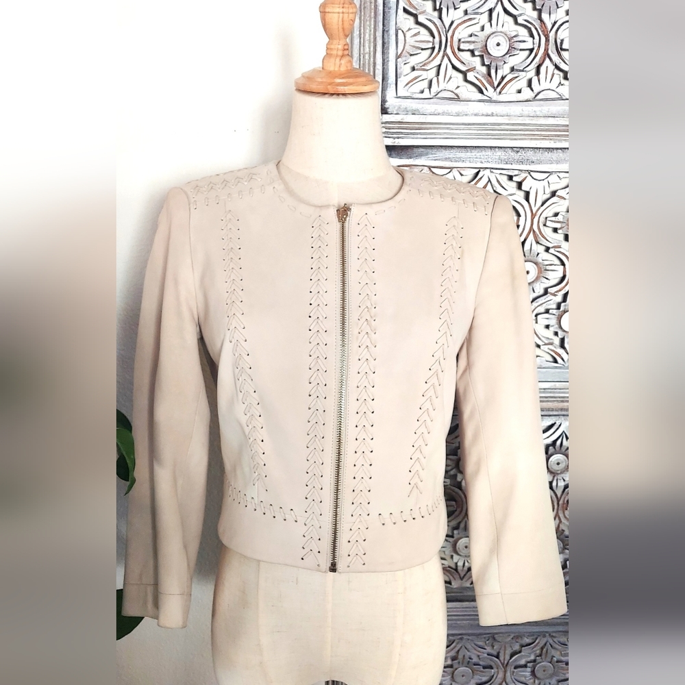 White house black market petite leather  Jacket
